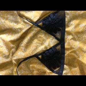 Black flower bralette